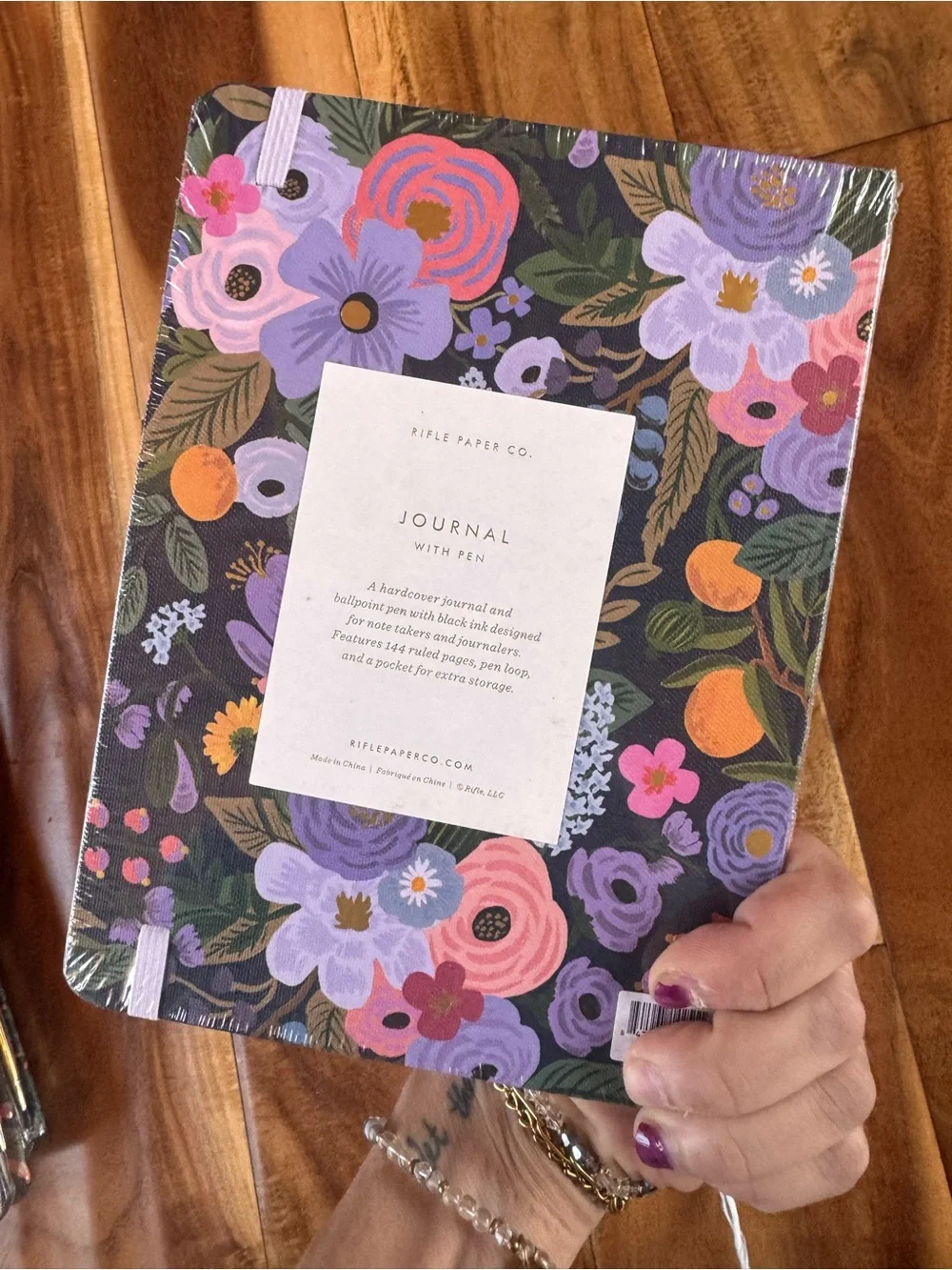 Rifle Paper Co. Lavender Garden Party Floral Journal - Purple w Pen